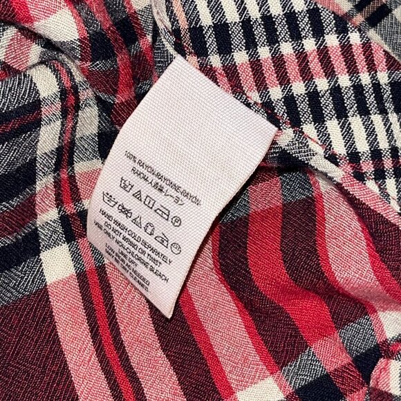Free People Loralei Plaid Shirtdress Size Small Oversized Womens - Picture 11 of 12